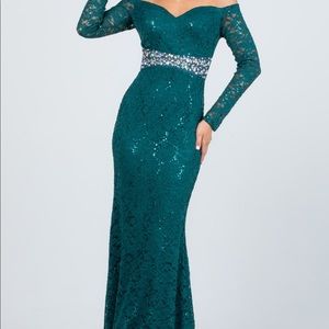 🆕PROM BRIDESMAIDS Off the Shoulder Lace Dress